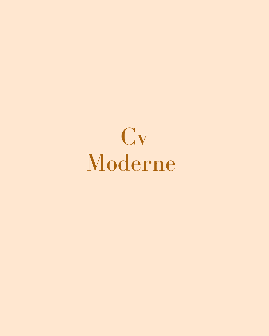 CV Moderne